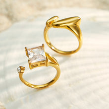 316L Stainless Steel 18K PVD Gold Geometric Open Ring made with 316L stainless steel and 18K PVD gold finish for wholesale jewelry buyers - image 3