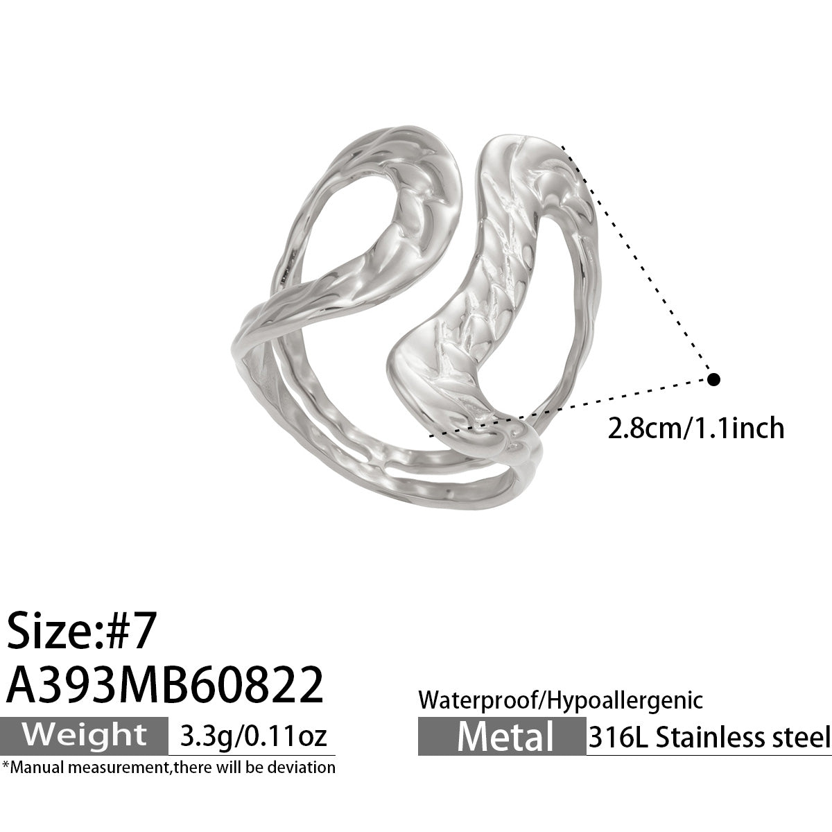 316L Stainless Steel 18K PVD Gold Geometric Ring Set made with 316L stainless steel and 18K PVD gold finish for wholesale jewelry buyers - image 10