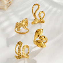 316L Stainless Steel 18K PVD Gold Geometric Ring Set made with 316L stainless steel and 18K PVD gold finish for wholesale jewelry buyers - image 13