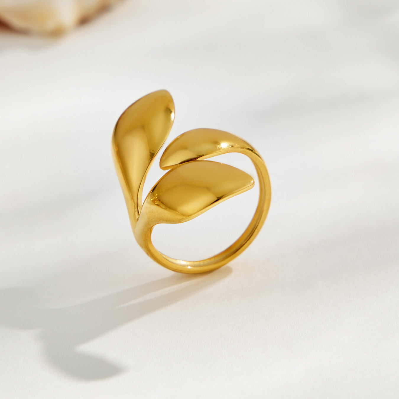 316L Stainless Steel 18K PVD Gold Geometric Ring Set made with 316L stainless steel and 18K PVD gold finish for wholesale jewelry buyers - image 14