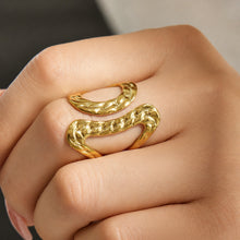 316L Stainless Steel 18K PVD Gold Geometric Ring Set made with 316L stainless steel and 18K PVD gold finish for wholesale jewelry buyers - image 18