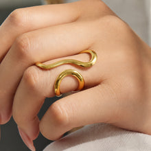 316L Stainless Steel 18K PVD Gold Geometric Ring Set made with 316L stainless steel and 18K PVD gold finish for wholesale jewelry buyers - image 21