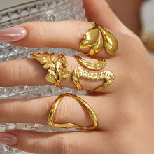 316L Stainless Steel 18K PVD Gold Geometric Ring Set made with 316L stainless steel and 18K PVD gold finish for wholesale jewelry buyers - image 25