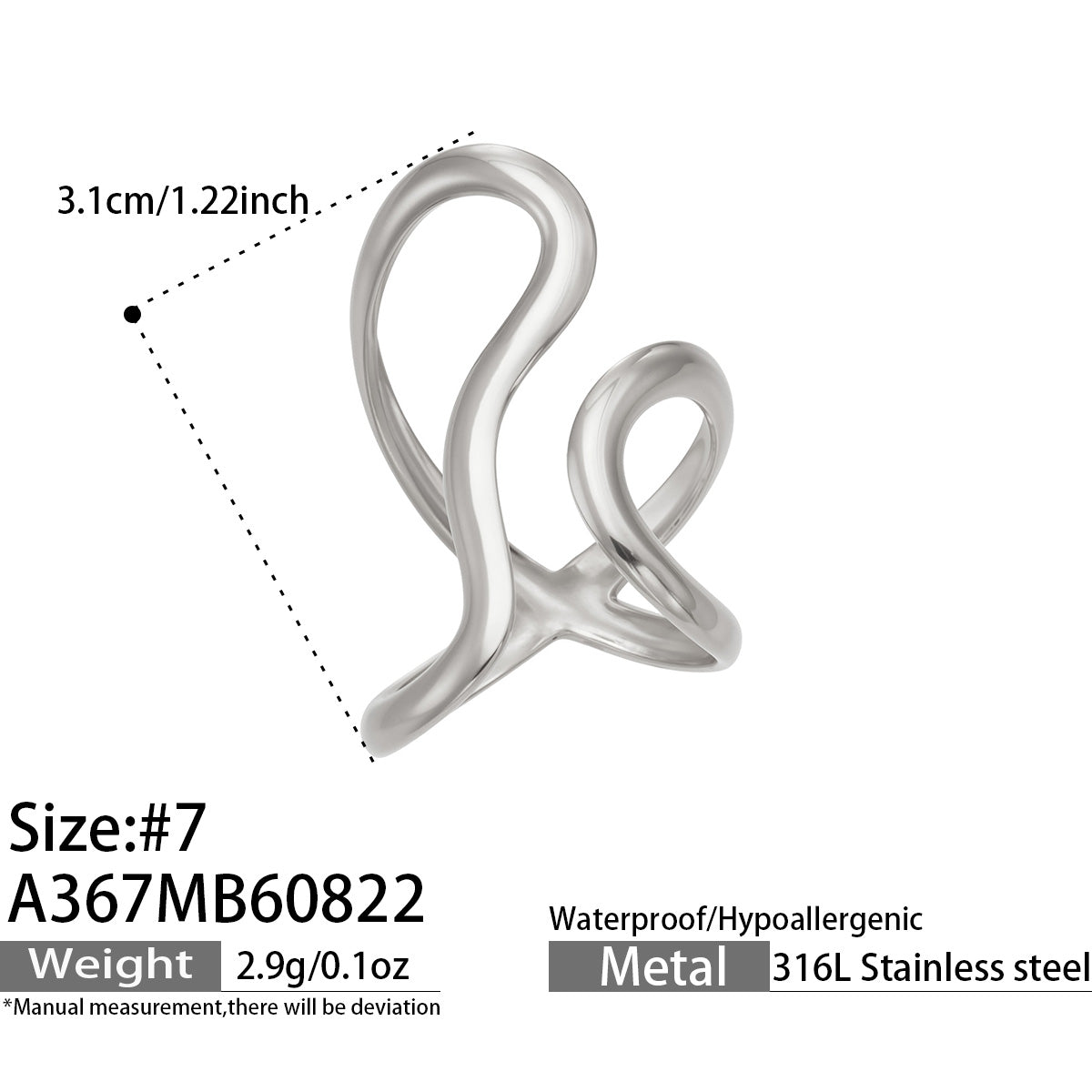 316L Stainless Steel 18K PVD Gold Geometric Ring Set made with 316L stainless steel and 18K PVD gold finish for wholesale jewelry buyers - image 8