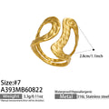 Double-Sided Pattern Gold Open / Size 7