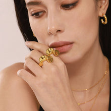 Geometric Twisted Ring in Gold Color