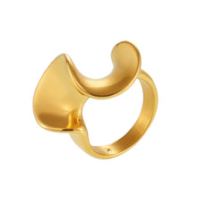 316L Stainless Steel 18K PVD Gold Geometric Twisted Ring made with 316L stainless steel and 18K PVD gold finish for wholesale jewelry buyers - image 5