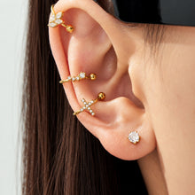 316L Stainless Steel 18K PVD Gold Geometric Wheat Zircon Ear Clip made with 316L stainless steel and 18K PVD gold finish for wholesale jewelry buyers - image 13