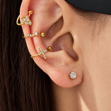 316L Stainless Steel 18K PVD Gold Geometric Wheat Zircon Ear Clip made with 316L stainless steel and 18K PVD gold finish for wholesale jewelry buyers - image 14