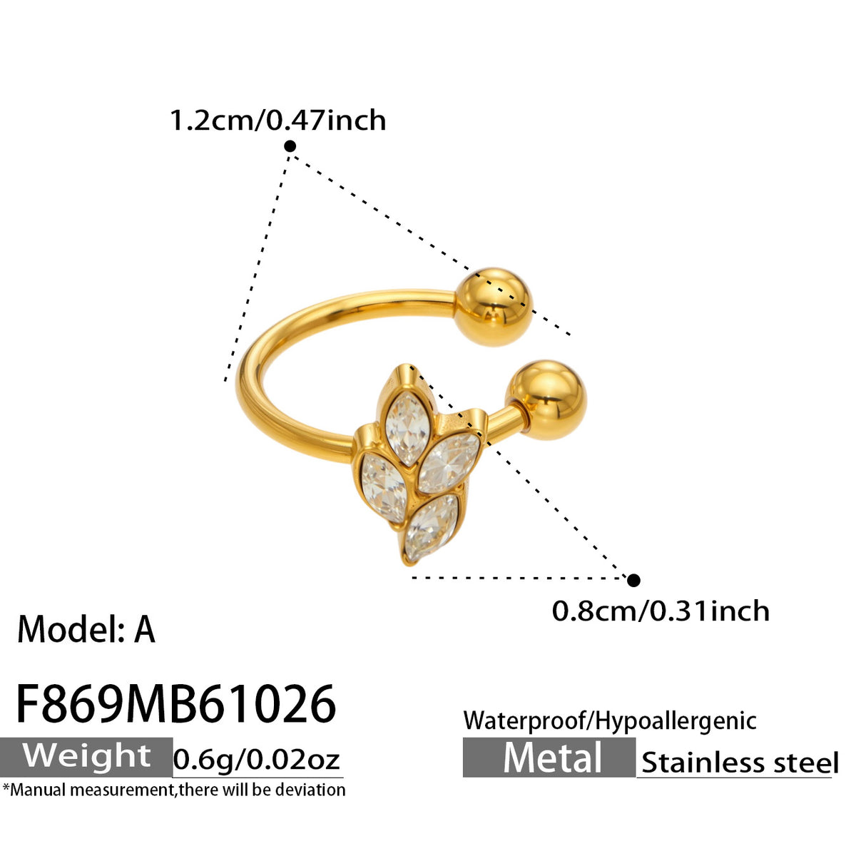 Close-up of the Geometric Wheat Design with Zircon details