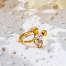 316L Stainless Steel 18K PVD Gold Geometric Wheat Zircon Ear Clip made with 316L stainless steel and 18K PVD gold finish for wholesale jewelry buyers - image 6