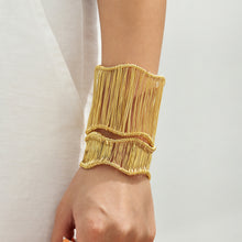 304 Stainless Steel 18K PVD Gold Geometric Wire Open Bangle made with 304 Stainless Steel and 18K PVD gold finish for wholesale jewelry buyers - image 10