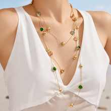 Elegant 316L stainless steel necklace with glass stone