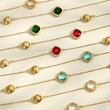 316L Stainless Steel 18K PVD Gold Glass Stone Long Necklace made with 316L stainless steel and 18K PVD gold finish for wholesale jewelry buyers - image 9