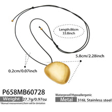 MiduoduoJewelry gold black cord pendant necklace dimensions and specification guide