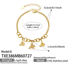 Gold butterfly zircon bracelet length, extender and product specification guide