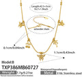 Multi-Charm Butterfly / Charm Necklace / 18K Gold Plated