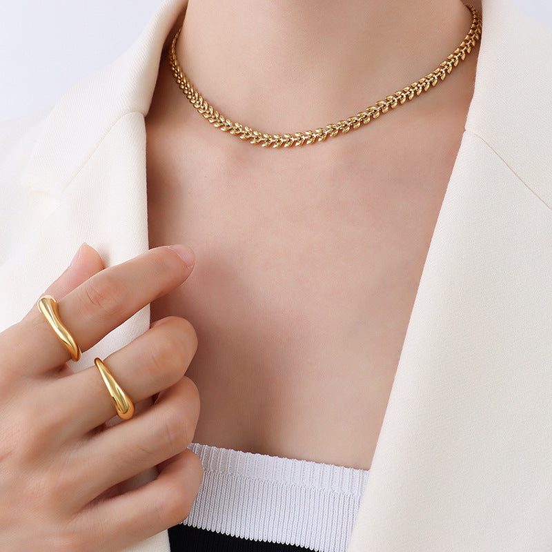 18K Gold Plated Stainless Steel Mixed Chain Bracelet Collection
