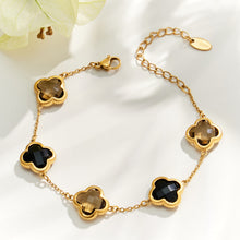 Gold clover zircon bracelet display
