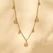 complete layered gold coin charm jewelry set necklace bracelet rings waterproof stainless steel