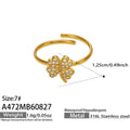 Lucky CZ Gold Open Ring / Size 7