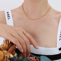 P1137Gold Necklace40+5cm; / Default