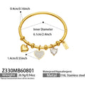 Heart Zircon Gold / Bangle