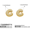 Letter C Gold / Earrings