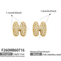 Letter H Gold / Earrings