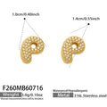 Letter P Gold / Earrings