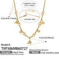 Butterfly Zircon / Charm Necklace / 18K Gold Plated