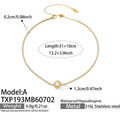 Necklace / Style A Oval Zircon Gold / 10cm