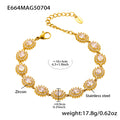Gold PVD 5A Full Paved Zircon Bracelet 16+5 / 5cm