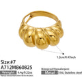 A712 – Gold Smooth Open Ring / Size 7