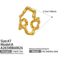 A265-A – Gold Irregular Open Ring / Size 7