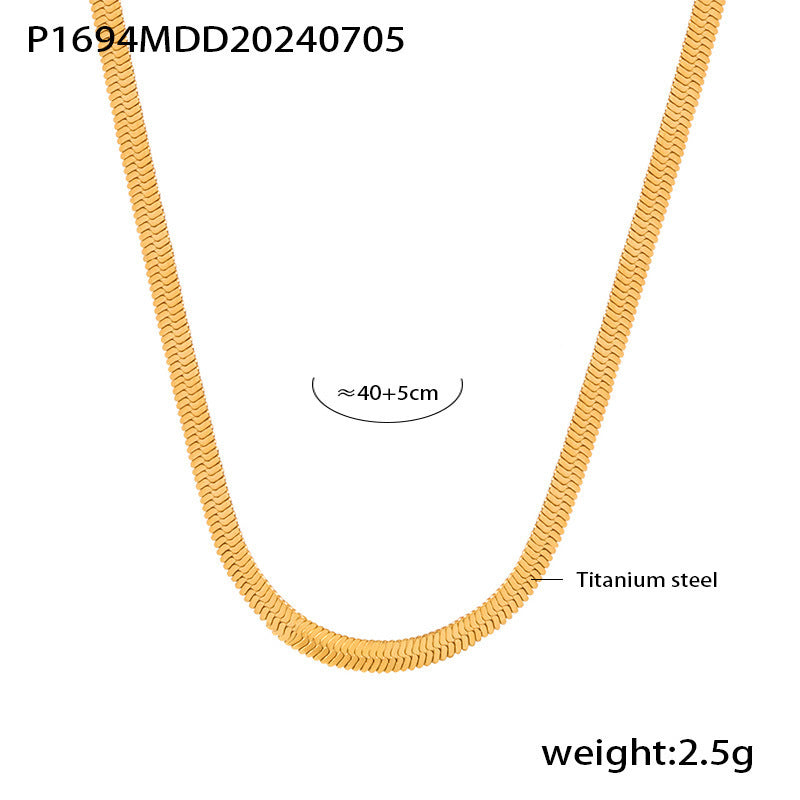 316L Stainless Steel 18K Gold PVD  Natural Gemstone Layering Jewelry Set Necklace & Earrings