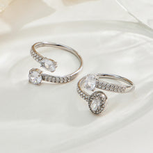 Assorted gold-tone and steel-tone stainless steel cubic zirconia open rings