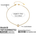 Necklace / Style B Teardrop Zircon Gold / 10cm