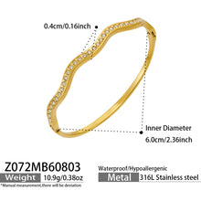 Gold wave zircon bangle size and product detail guide