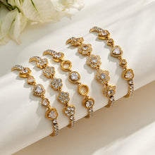 Gold zircon bracelet style assortment