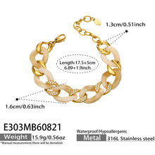 Gradient Resin Design 316L Stainless Steel Bracelet