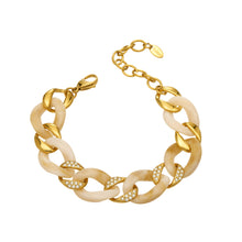 Close-up of Zircon Embellishments on Bracelet