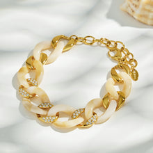 316L Stainless Steel 18K PVD Gold Gradient Resin Bracelet made with 316L stainless steel and 18K PVD gold finish for wholesale jewelry buyers - image 6