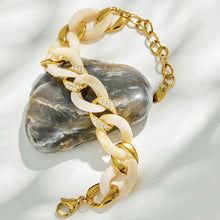 316L Stainless Steel 18K PVD Gold Gradient Resin Bracelet made with 316L stainless steel and 18K PVD gold finish for wholesale jewelry buyers - image 7