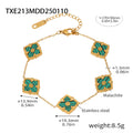 Gold Green Acrylic Bracelet (TXE213) / Default