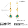 Green Crystal – Gold / Earrings