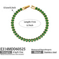 Bracelet / Green Zircon / 17cm