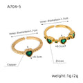 Gold Green CZ / Size 7