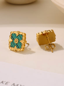 316L Stainless Steel 18K Gold PVD Four-Leaf Clover Flower Jewelry