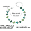 TXE533-Green Zircon Steel Bracelet 16.5+5cm